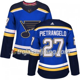 St. Louis Blues tröja Alex Pietrangelo 27 Adidas 2017-2018 Blå Authentic - Dame NHL Tröjor